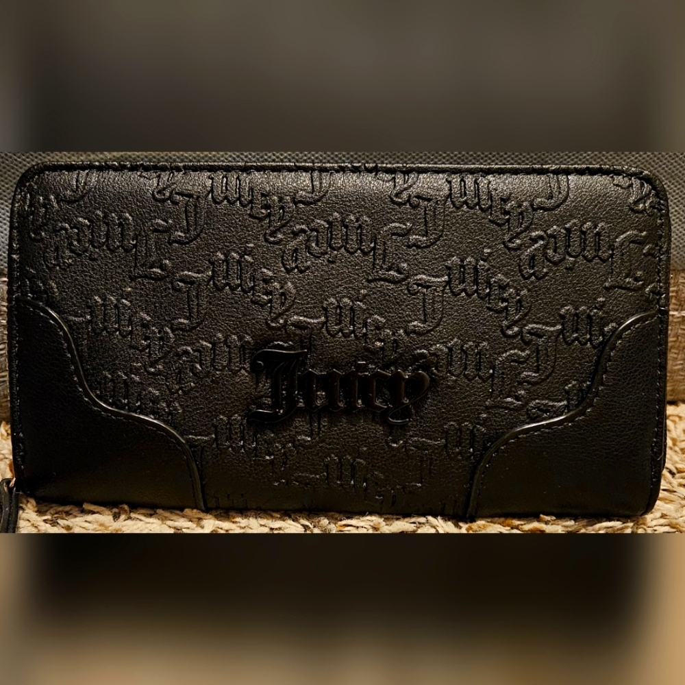 Juicy Couture Black Embossed Wallet